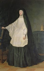 Koningin Mariana van Oostenrijk, in rouw